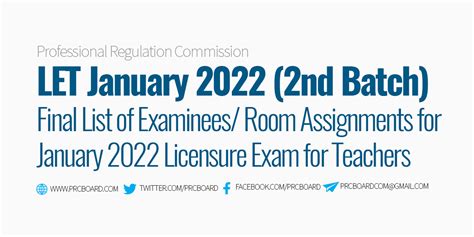 PRC Pagadian: Room Assignments & Final List of January 2022 .